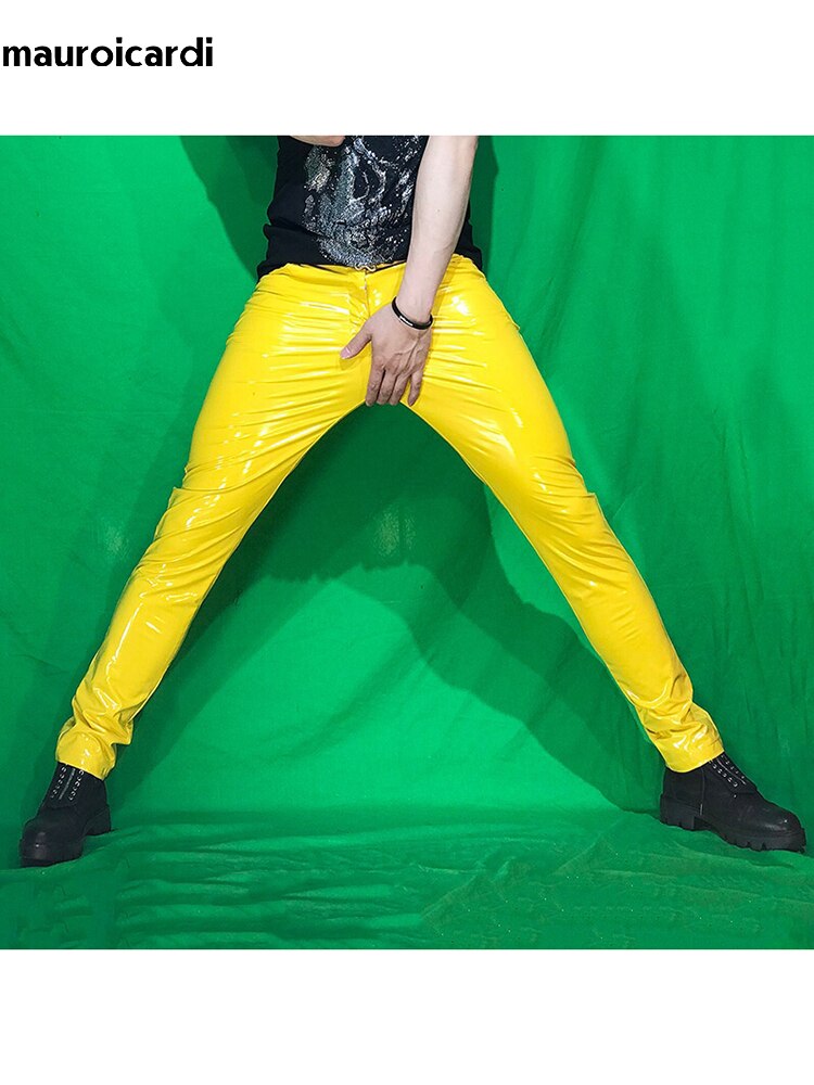 Mens Shiny Reflective Stage Pants