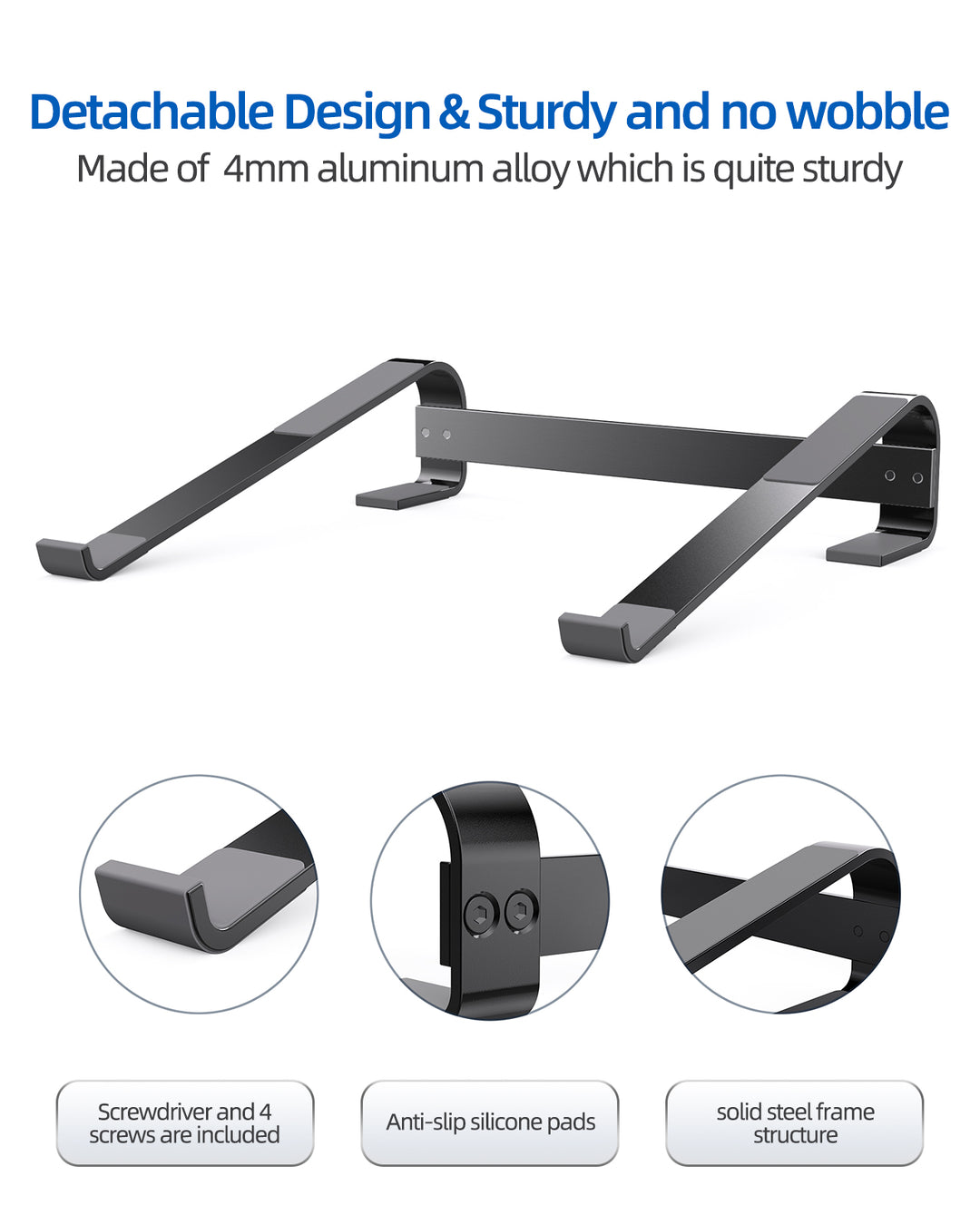 Laptop Stand Aluminium Fits most Keyboards